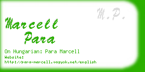 marcell para business card